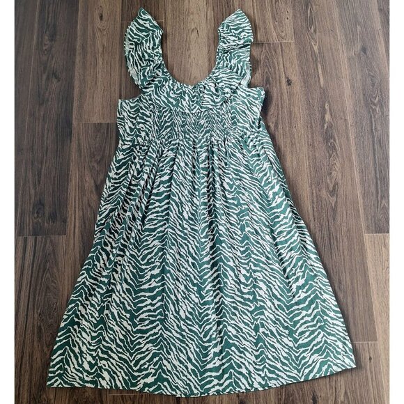 💙 Ava & Viv Linen Blend Flowy Smocked Back Pockets Size 1X Tropical Fit and Fla - Picture 7 of 9